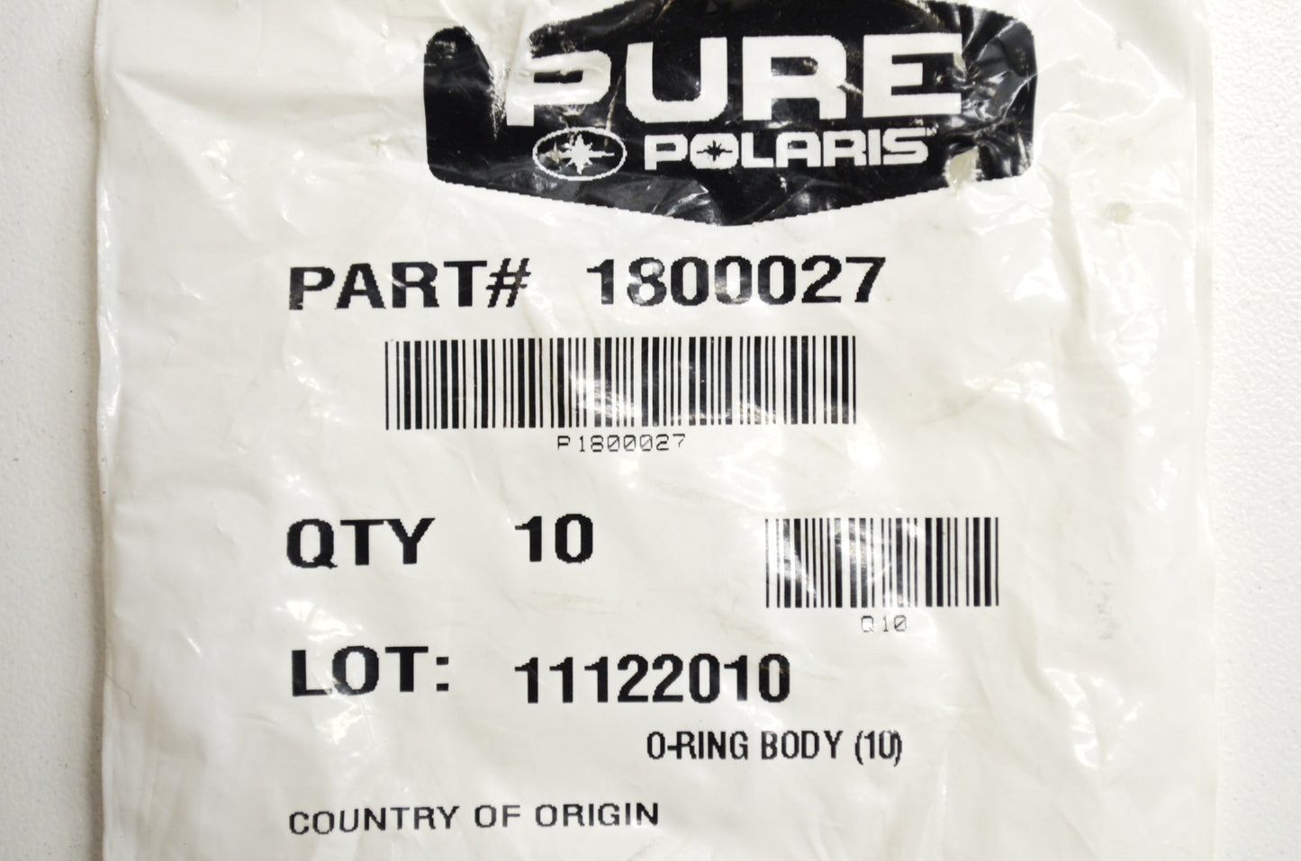 OEM Polaris 1800027 Body O-Ring Qty 3