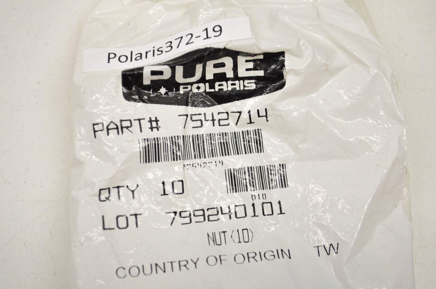 OEM Polaris 7542714 Nut Qty 5