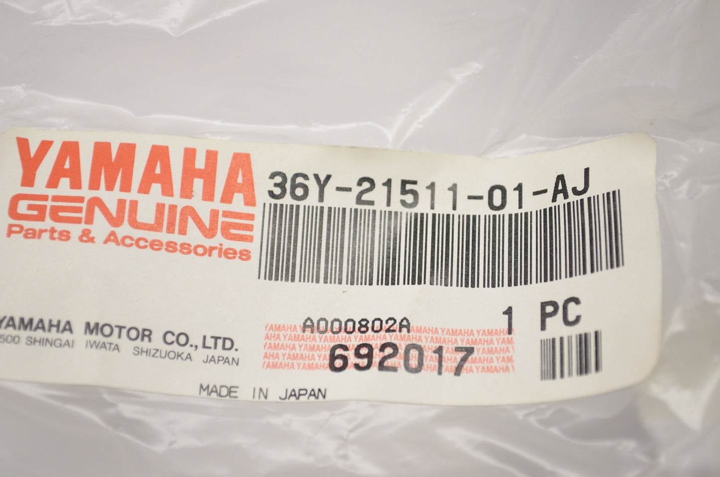OEM Yamaha 36Y-21511-01-AJ Red Front Fender NOS