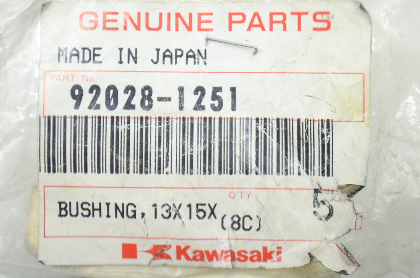 OEM Kawasaki 92028-1251 Bushing 13X15X20 NOS