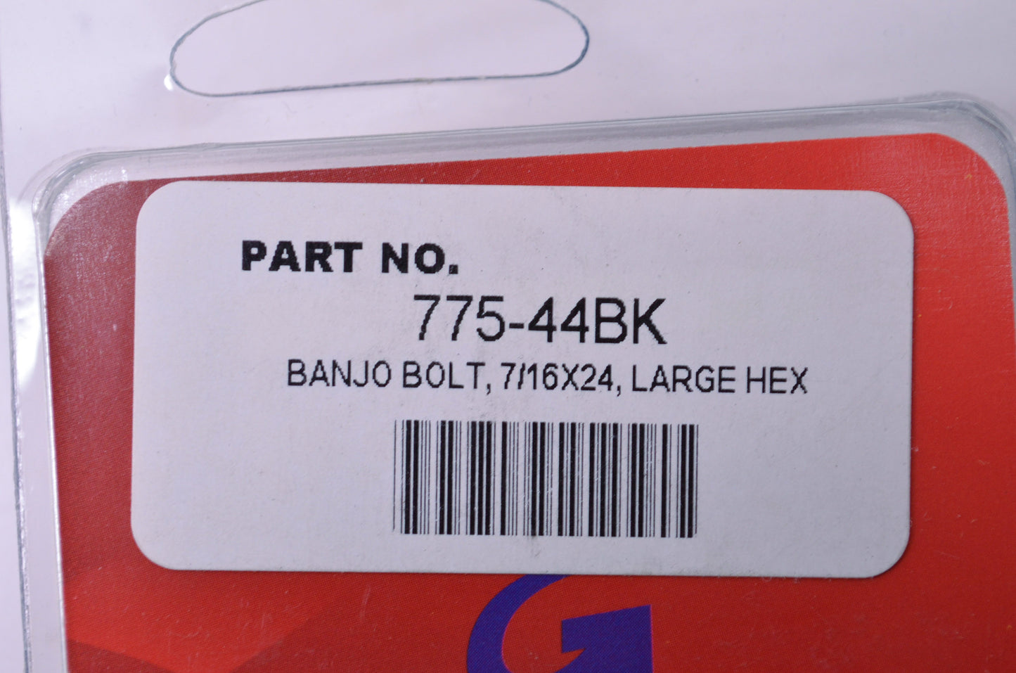 New Goodridge 7/16' Banjo Bolt Black NOS