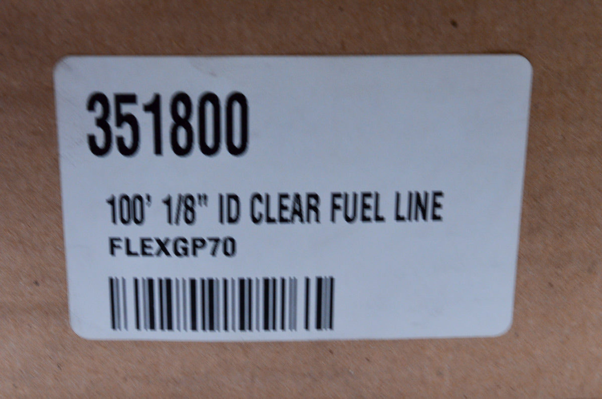 Flex 351800, 8200-4245 Clear Fuel Line NOS