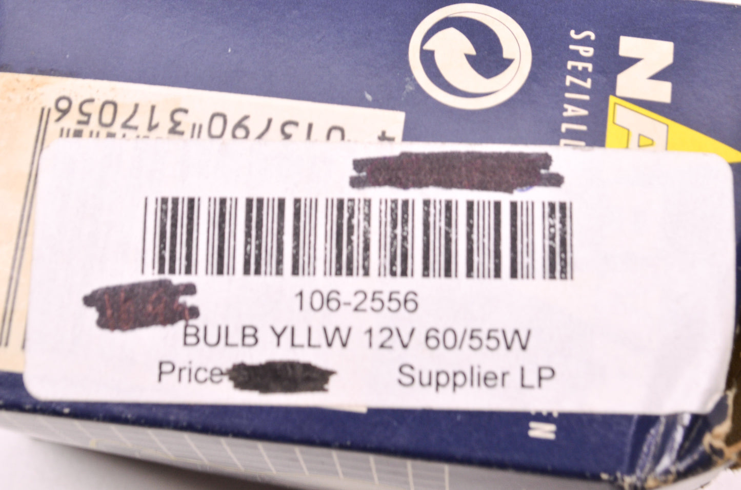 New NARVA Light Bulb H4 12V 60/55W Yellow NOS