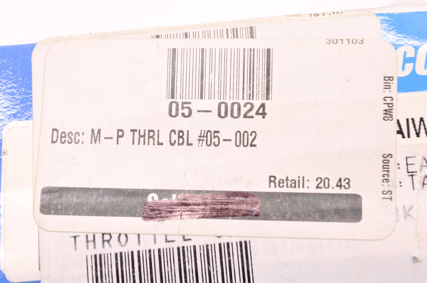 New Motion Pros Throttle Cable NOS