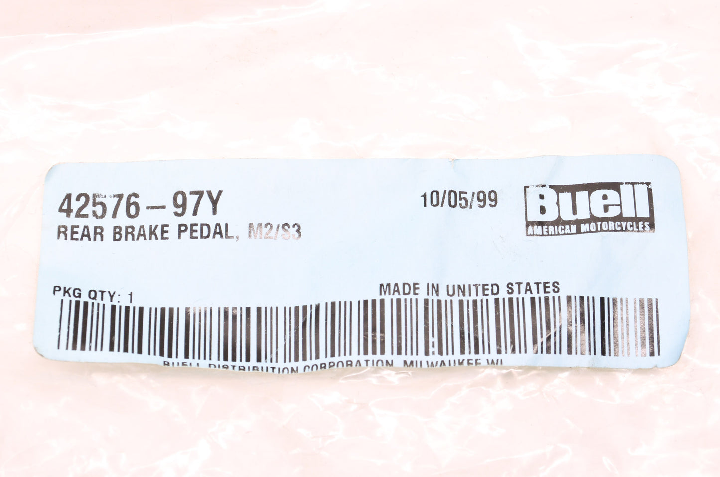 New OEM Buell Rear Brake Pedal NOS