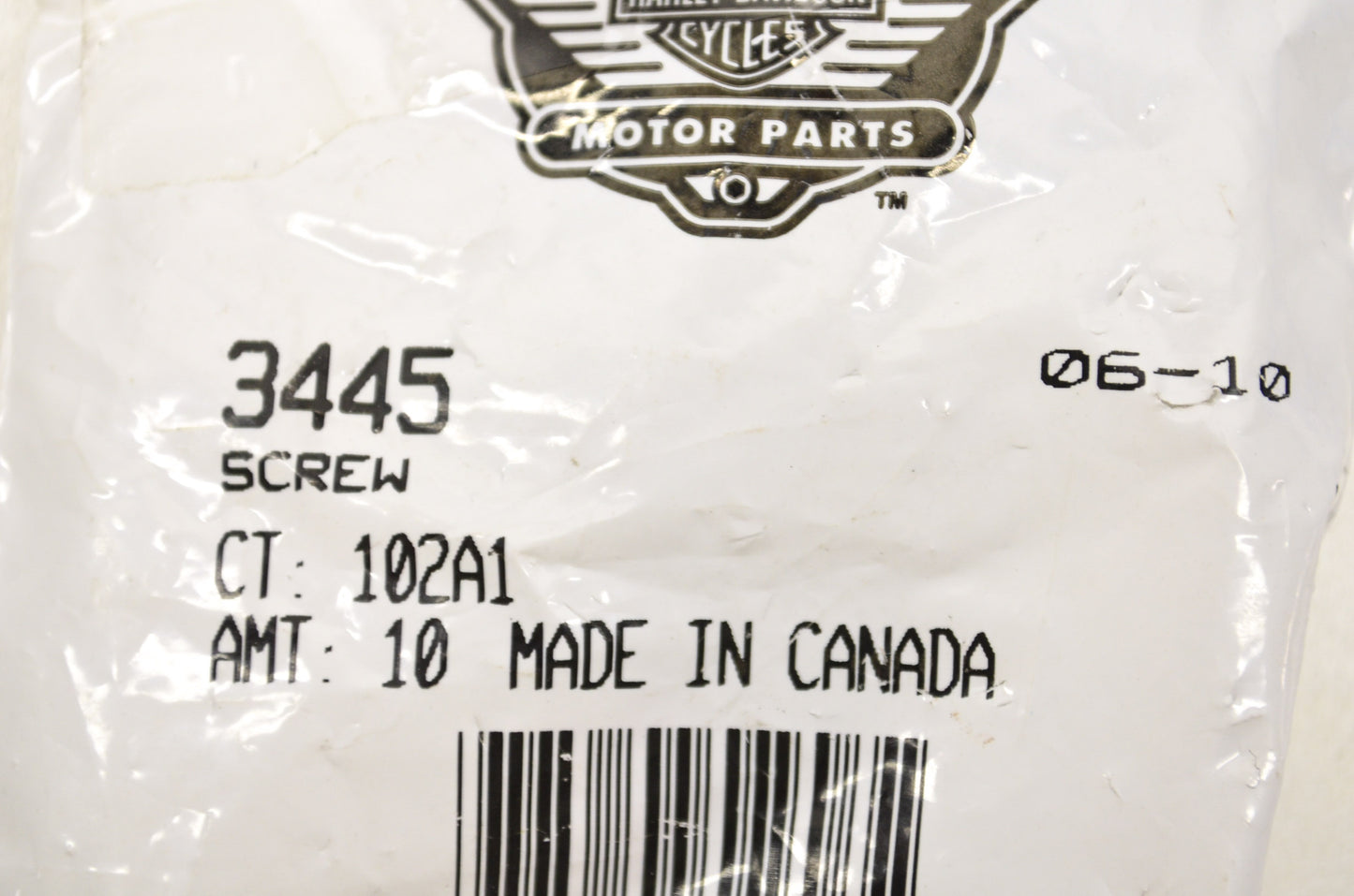 OEM Harley-Davidson 3445 Screw Qty 6 NOS