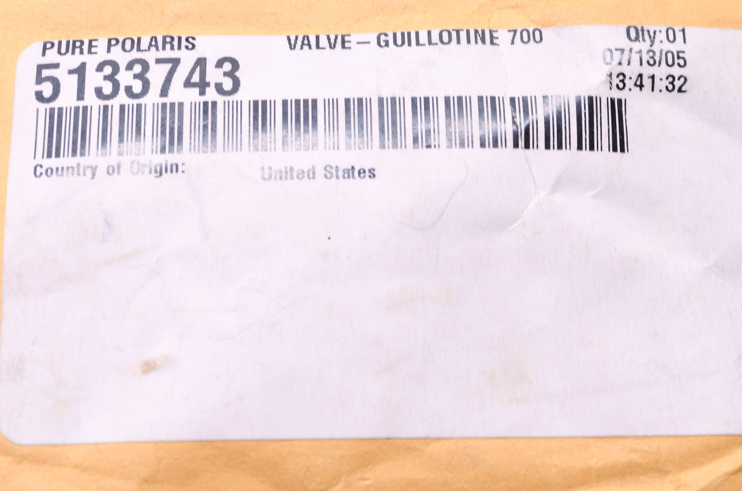 New OEM Polaris Valve Guillotine 700 NOS