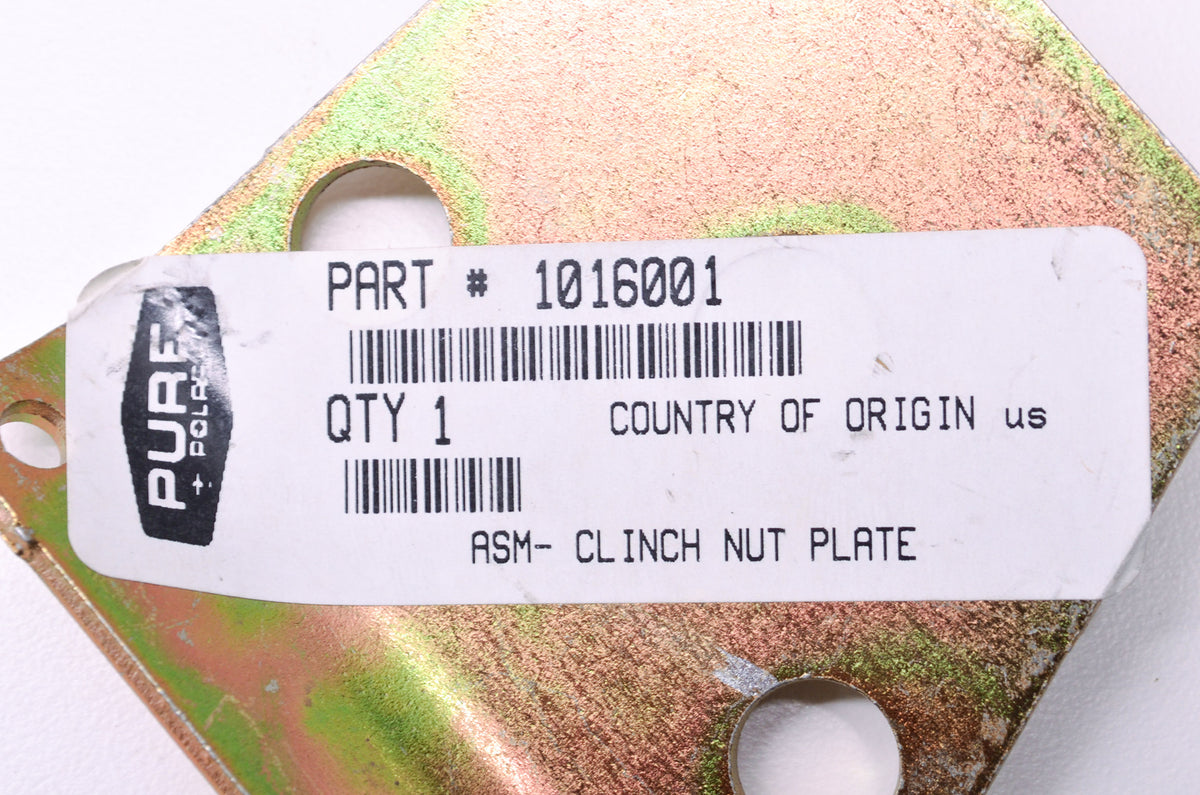 OEM Polaris 1016001 Clinch Nut Plate Assembly NOS