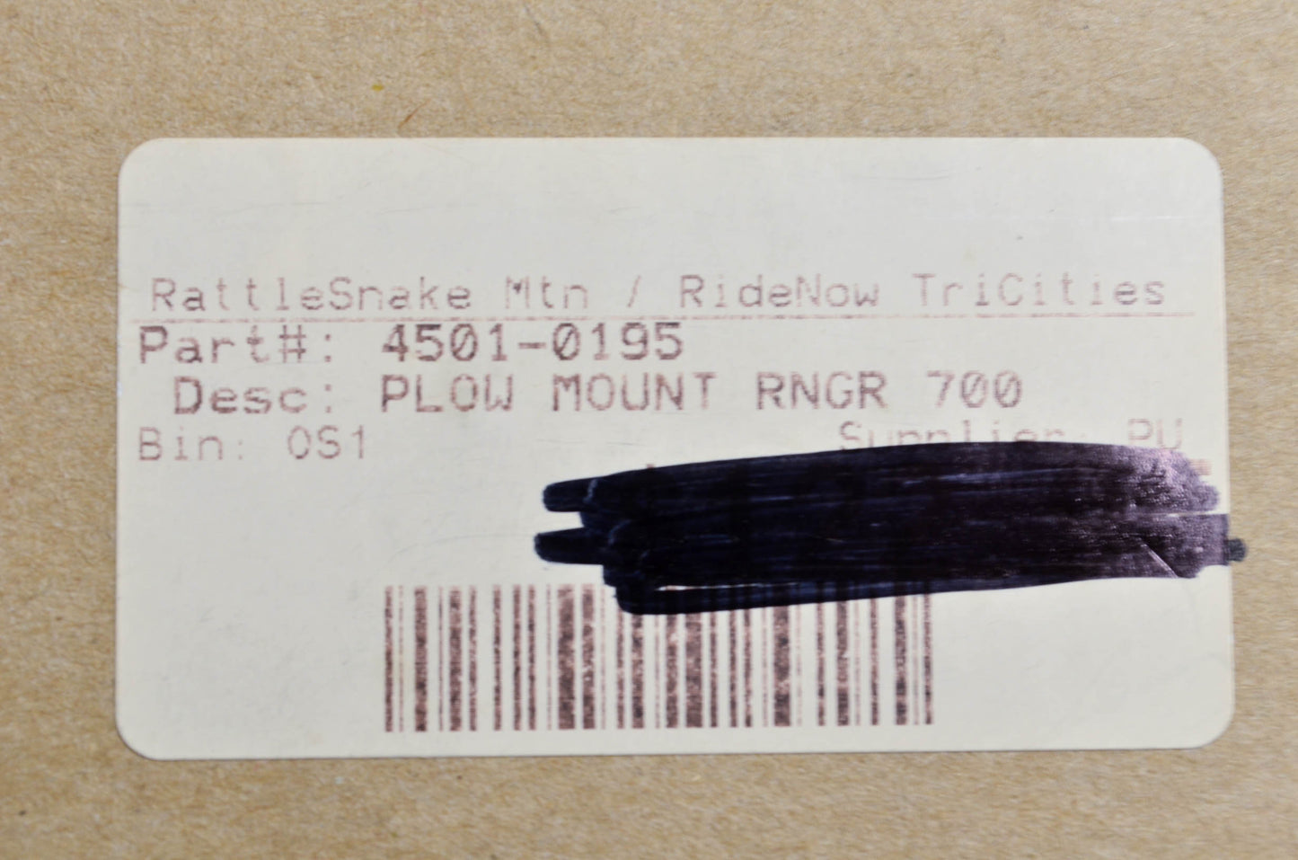 Moose Racing 4501-0195 Plow Bottom Mount Ranger 700 NOS