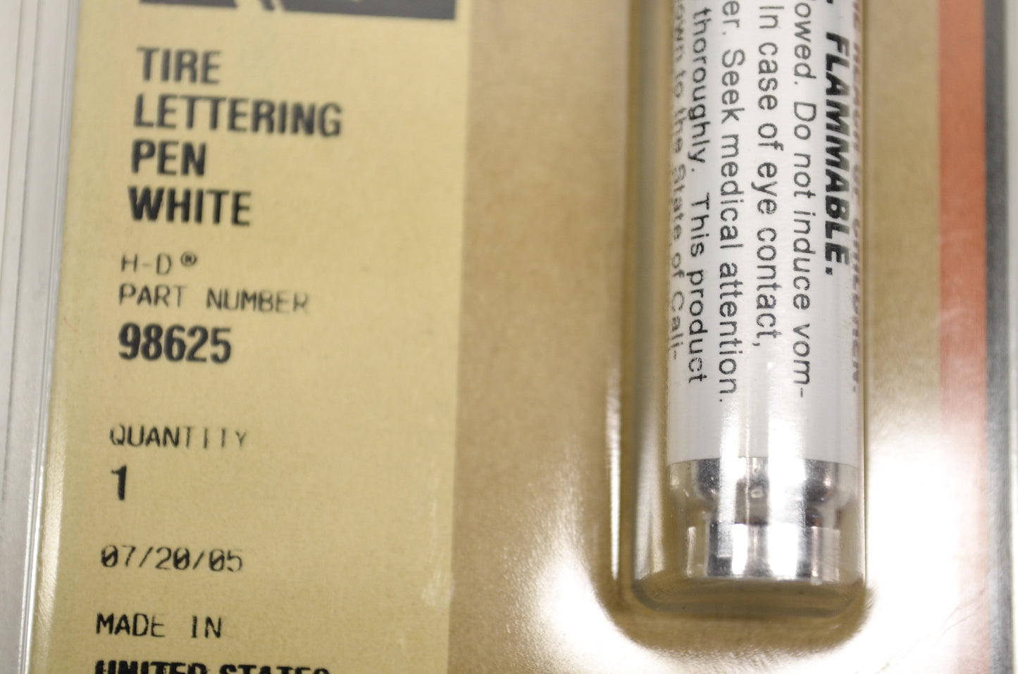 White Tire Lettering Pen NOS
