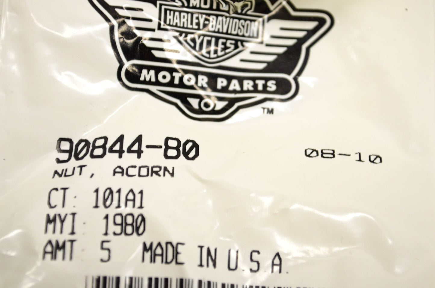 OEM Harley-Davidson 90844-80 Acorn Nut Qty 3 NOS