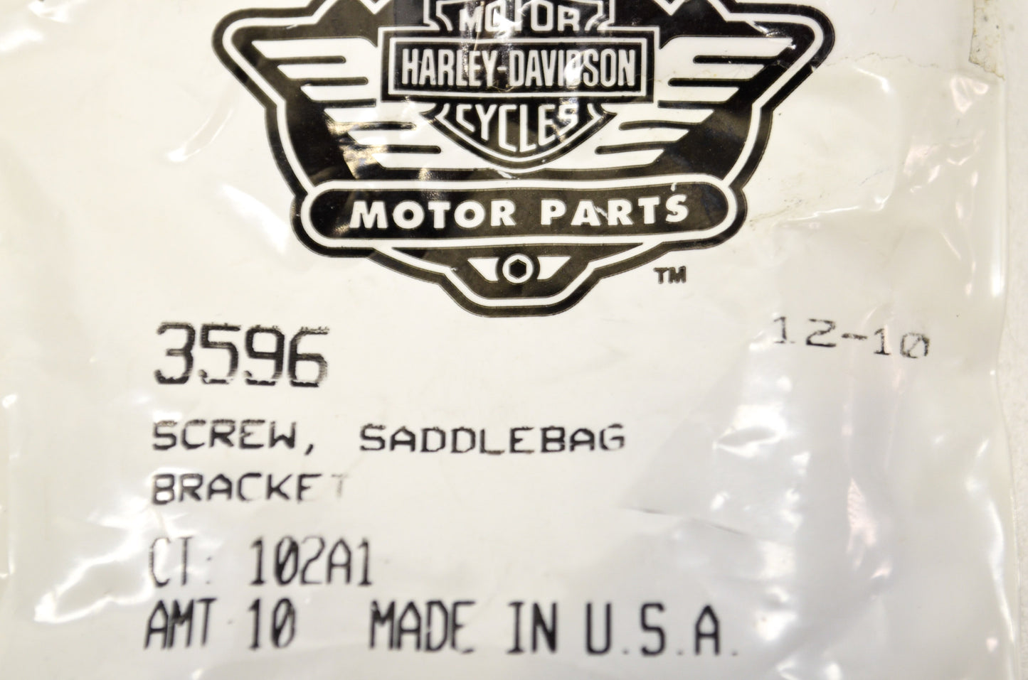 OEM Harley-Davidson 3596 Saddlebag Bracket Screw Qty 8 NOS