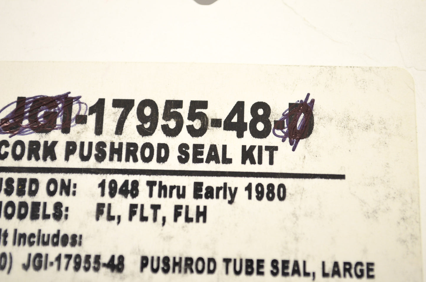 OEM Harley-Davidson 17955-48 Push Rod Cork Washer Qty 4 NOS
