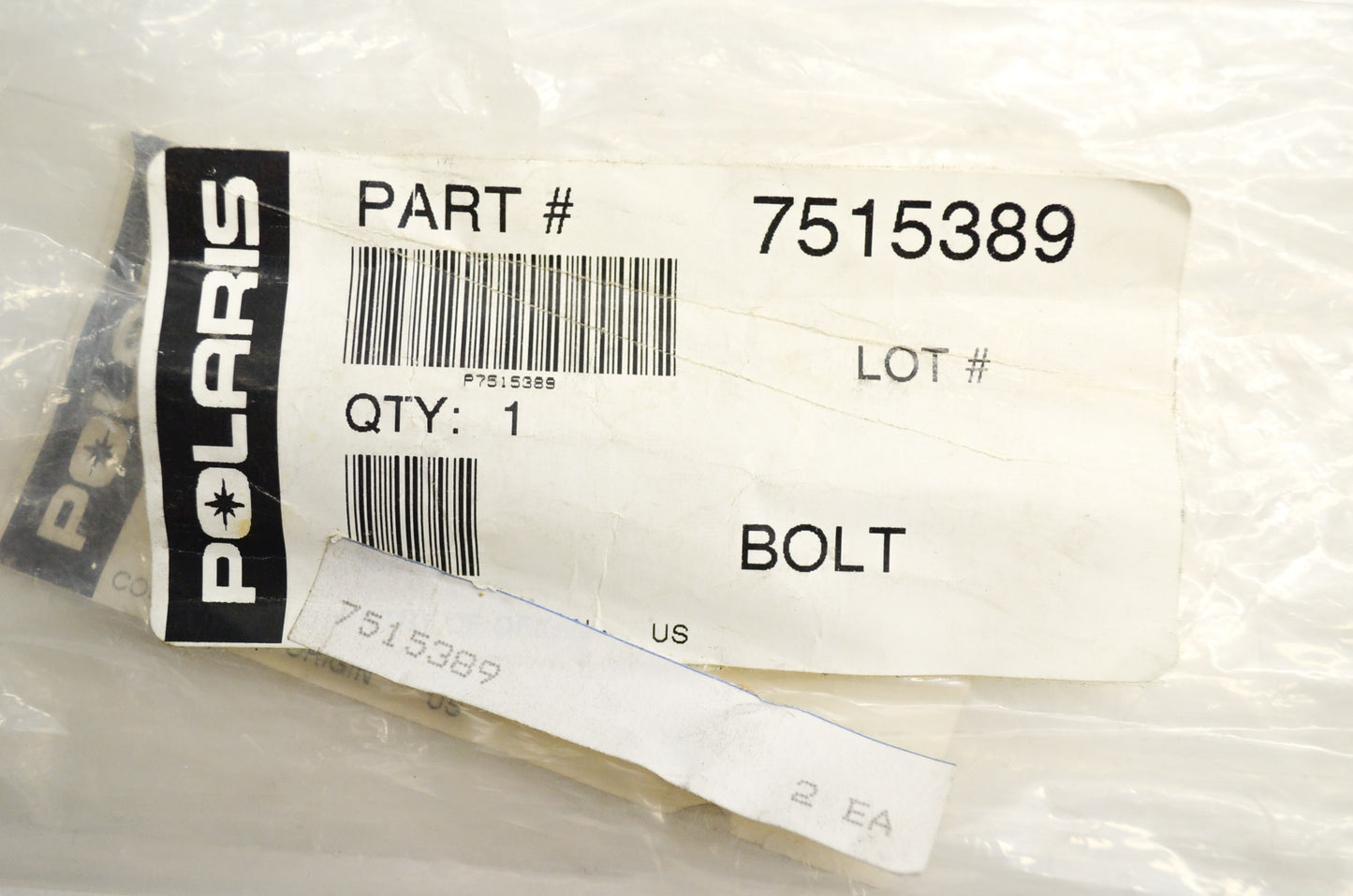 OEM Polaris 7515389 Bolt Qty 2 NOS