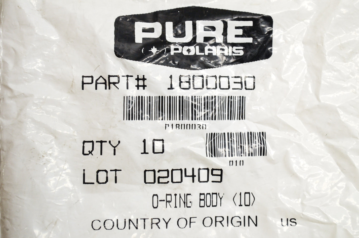 OEM Polaris 1800030 Body O-Ring Qty 5 NOS