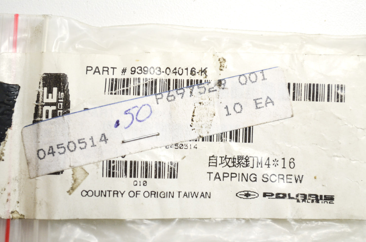 OEM Polaris 450514 Tapping Screw Qty 5 NOS
