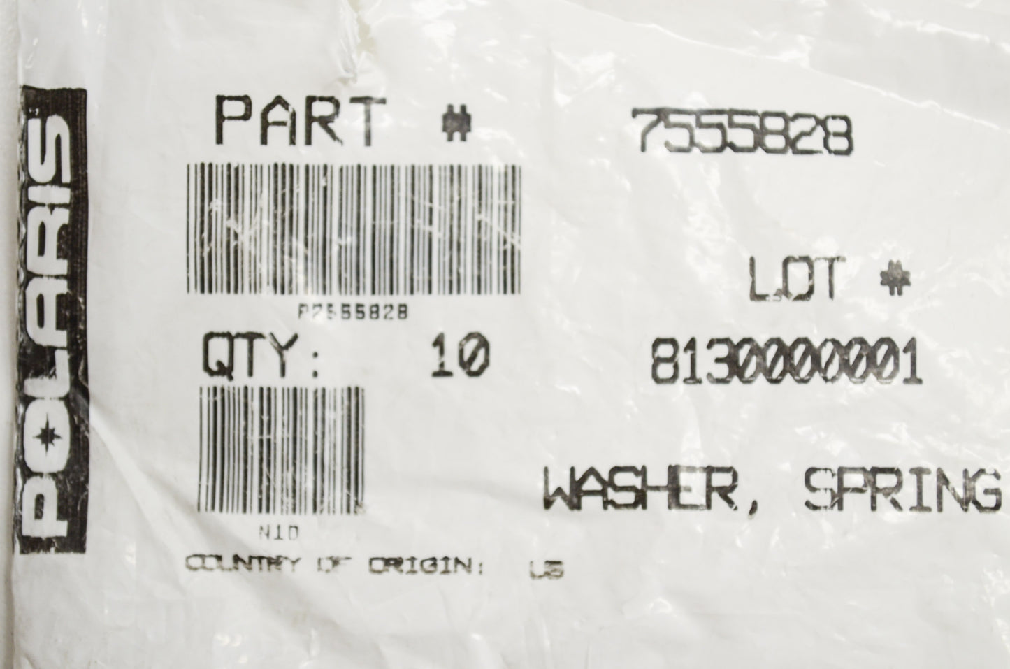 OEM Polaris 7555828 Spring Washer Qty 9 NOS