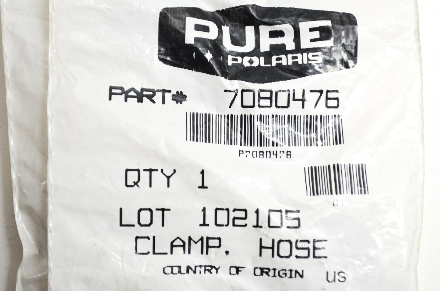 OEM Polaris 7080476 Stainless Steel Hose Clamp Qty 2 NOS