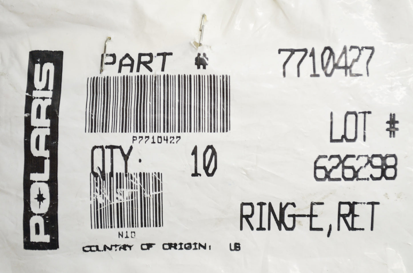 OEM Polaris 7710427 Retainer E-Ring Qty 5 NOS