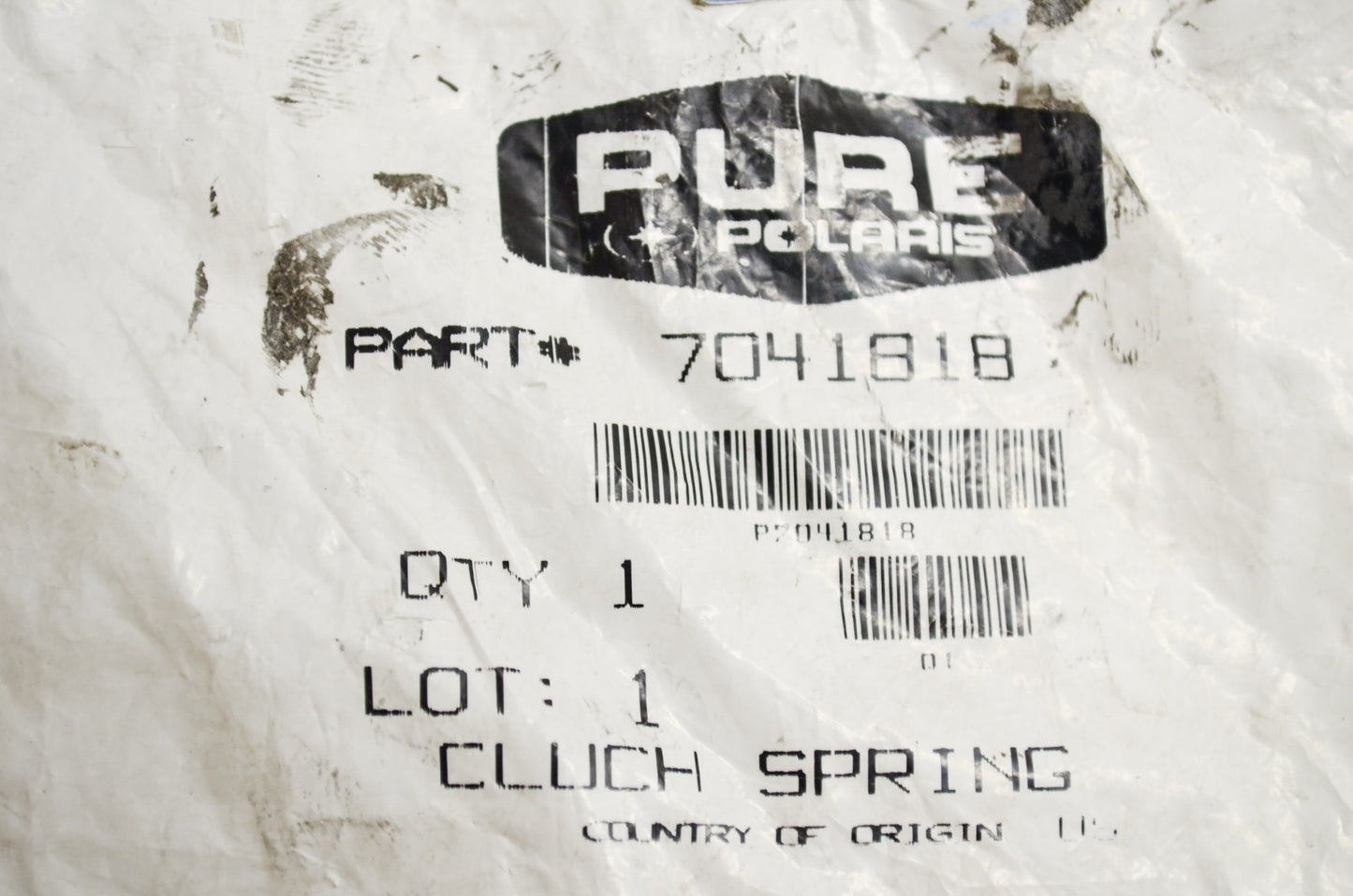 OEM Polaris 7041818 Spring (Black/White) NOS