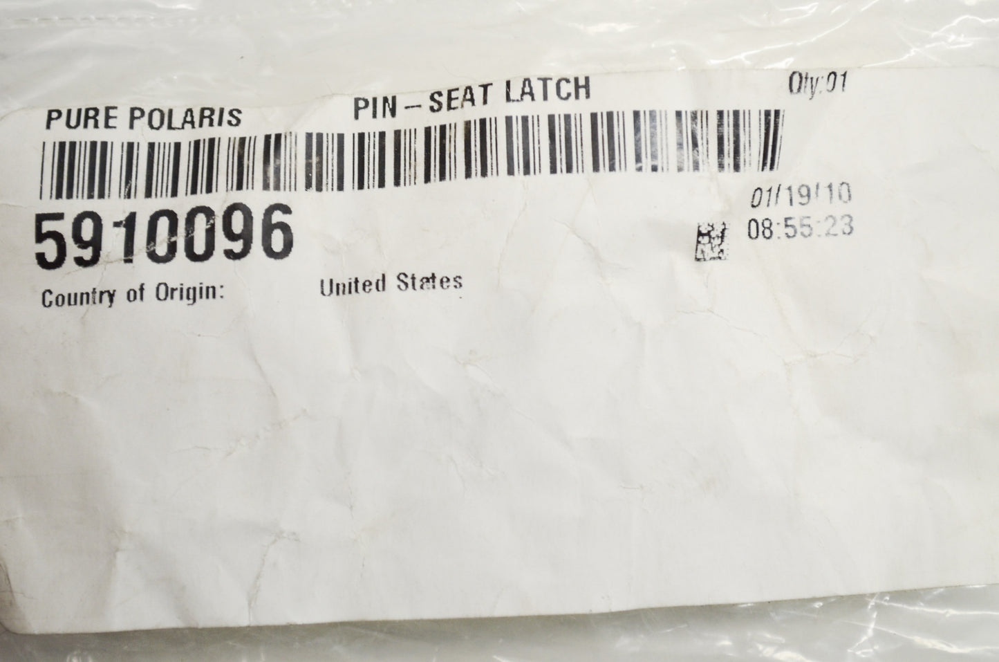 OEM Polaris 5910096 Seat Latch Pin NOS