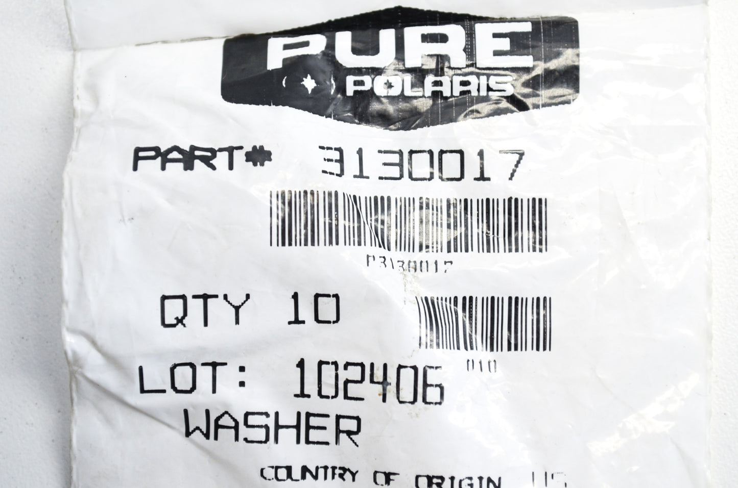 OEM Polaris 3130017 Needle Valve Packing Qty 2 NOS