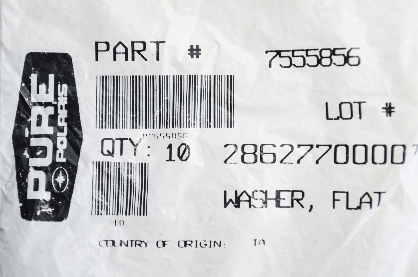 OEM Polaris 7555856 Stainless Steel Flat Washer Qty 8 NOS