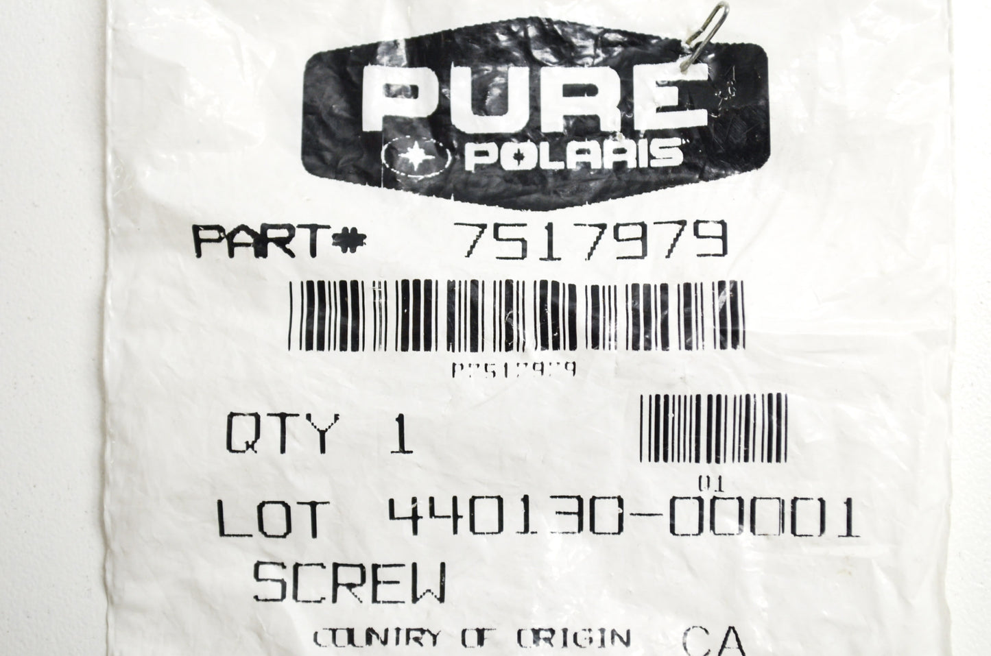 OEM Polaris 7517979 Nylon Hex Head Screw 5/16-18 3/4 Qty 2 NOS