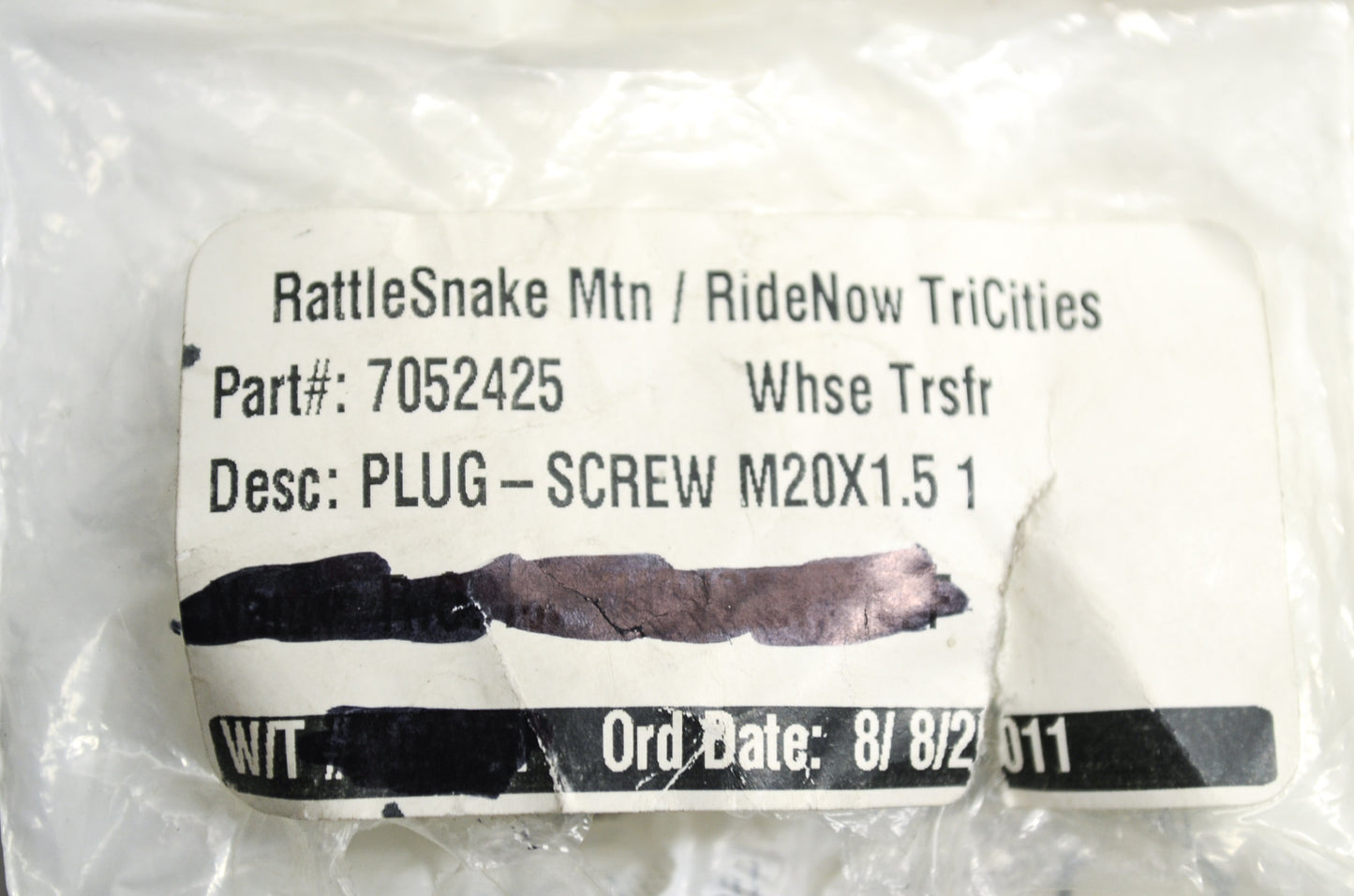 Plug Screw Outlaw 525 450 NOS