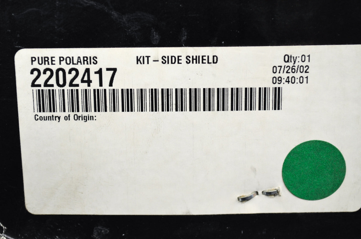 OEM Polaris 2202417 Side Shield Kit NOS