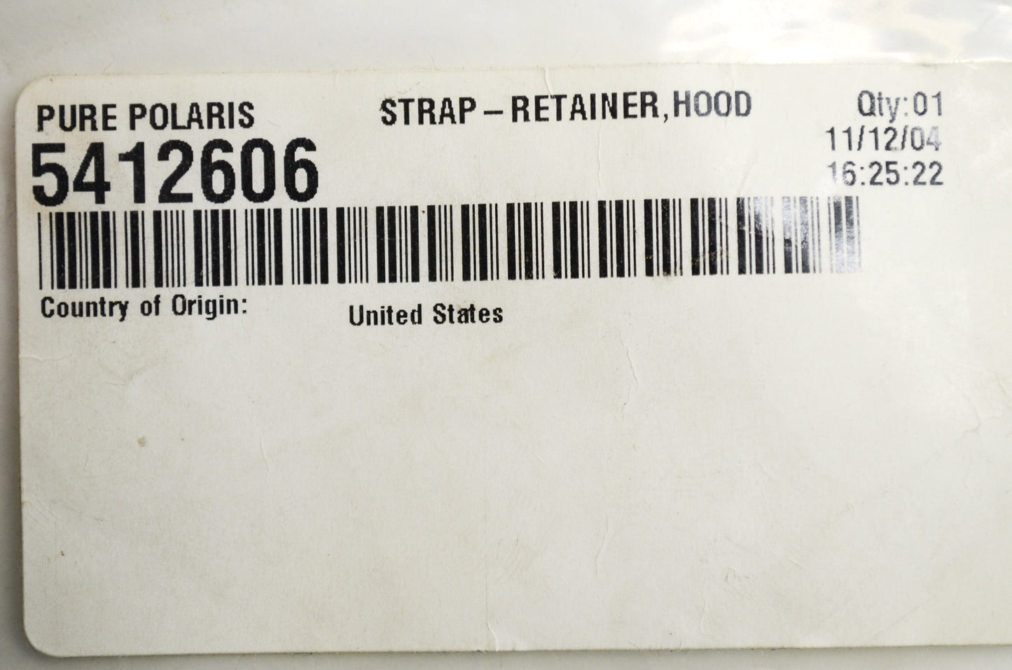 OEM Polaris 5412606 Retainer Strap NOS