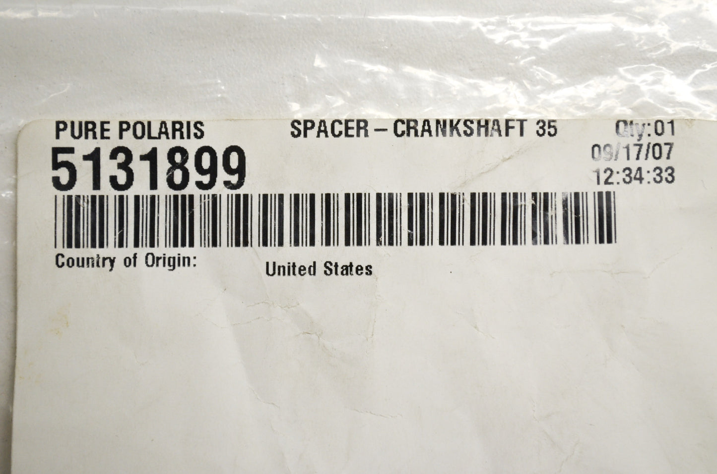 OEM Polaris 5131899 Spacer NOS