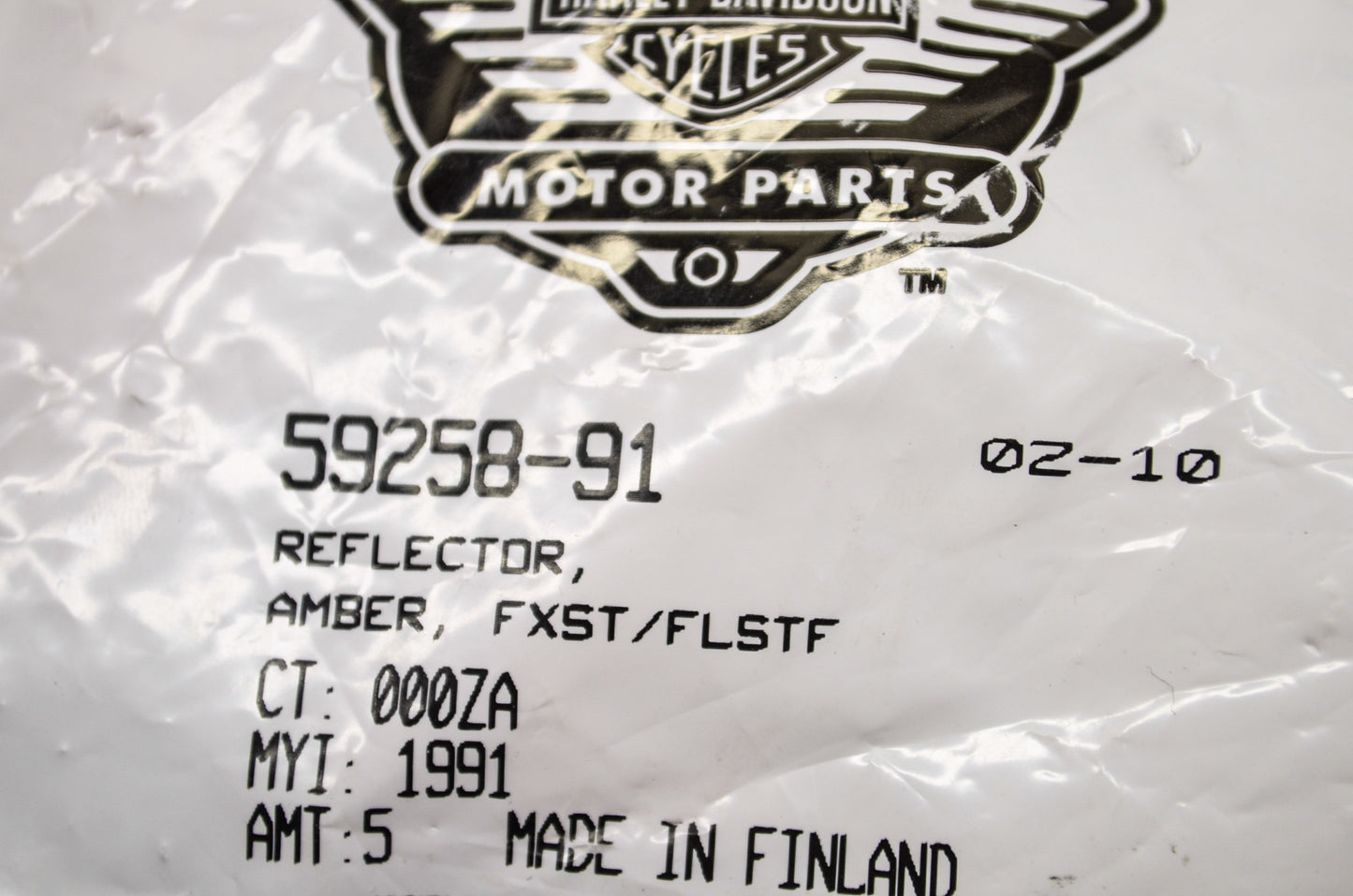 OEM Harley-Davidson 59258-91 Amber Reflector NOS