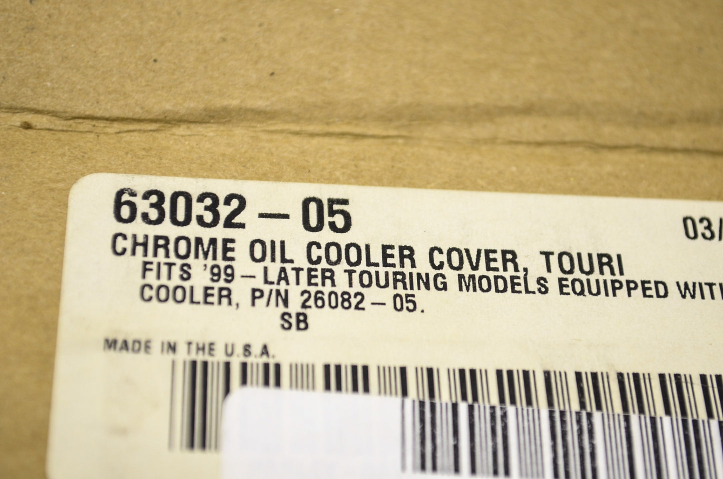 Chrome Oil Cooler Cover NOS