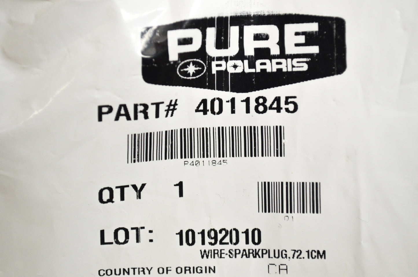 OEM Polaris 4011845 Sparkplug Wire 72.1CM NOS