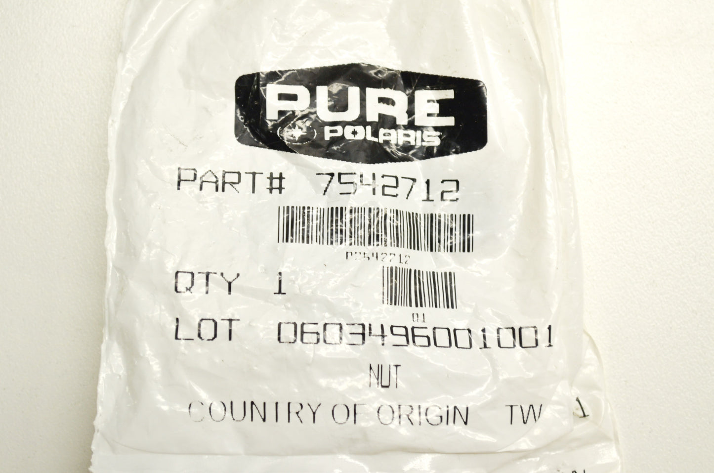 OEM Polaris 7542712 Nut Qty 2 NOS