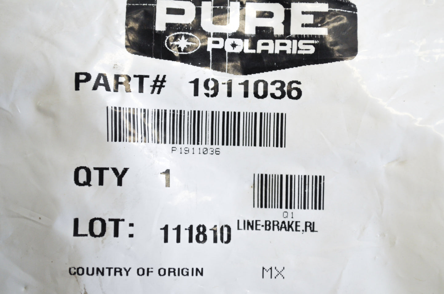 New OEM Polaris RL Brake line 08-14 RZR 800 EFI NOS