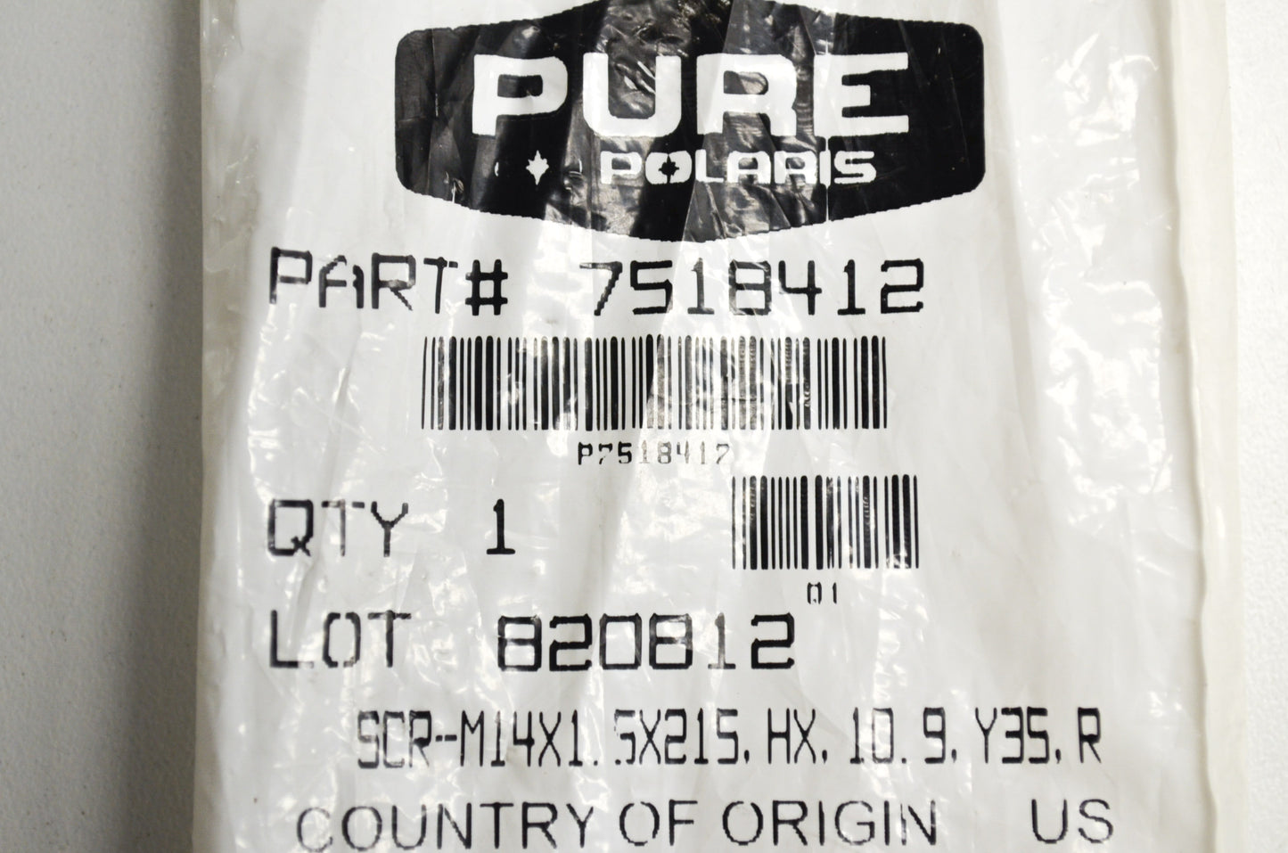 OEM Polaris 7518412 Screw M14X1.5X215,HX,10.9,Y35,R NOS