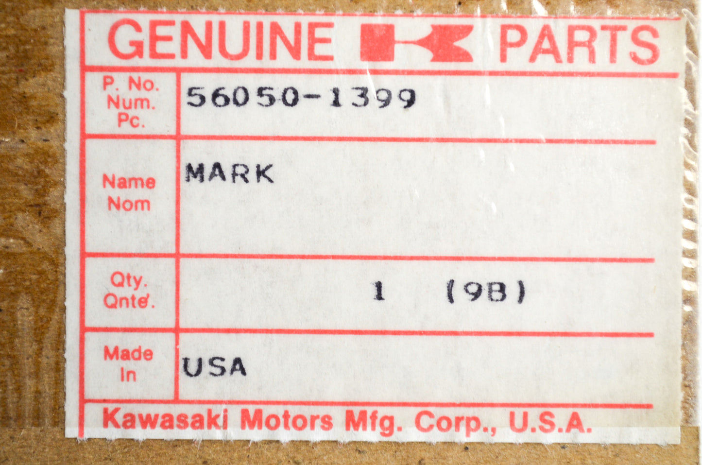 Tank Cap Decal NOS