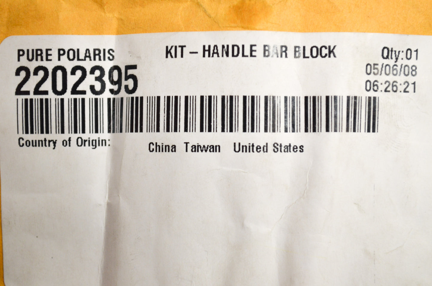 OEM Polaris 2202395 Handlebar Block Kit NOS