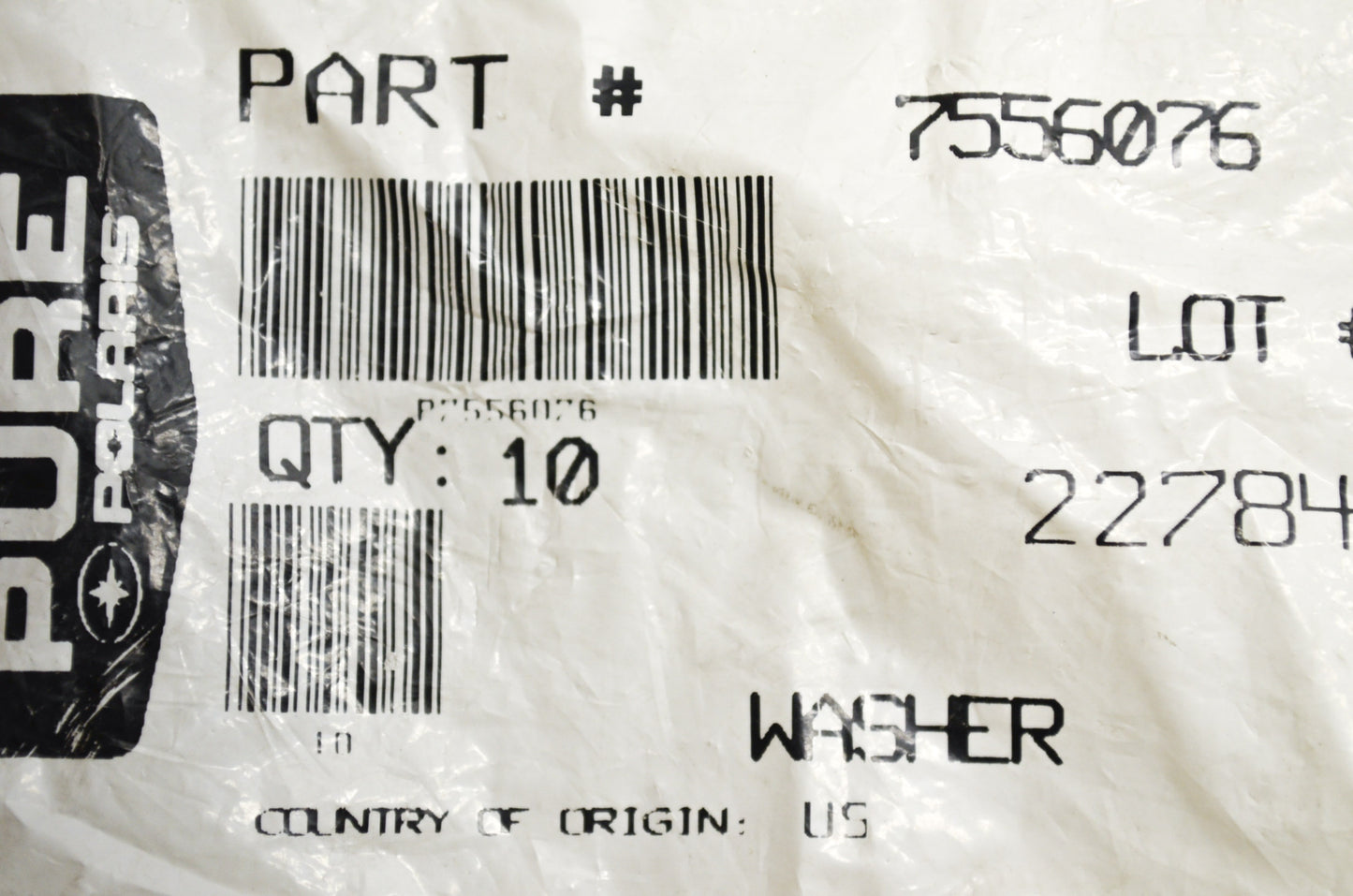 OEM Polaris 7556076 Washer 1.50X2.00X.025 Qty 5