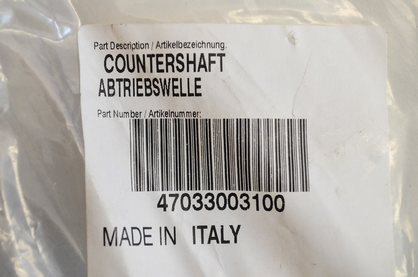 Countershaft NOS