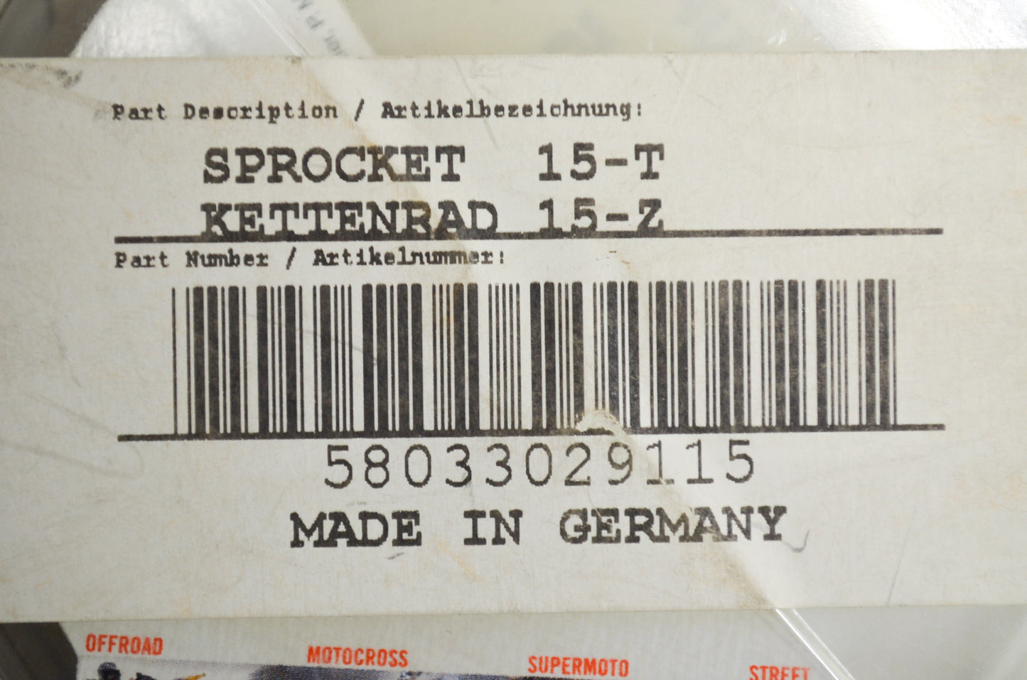 Sprocket 15 T LC4 Duke Enduro SMC NOS