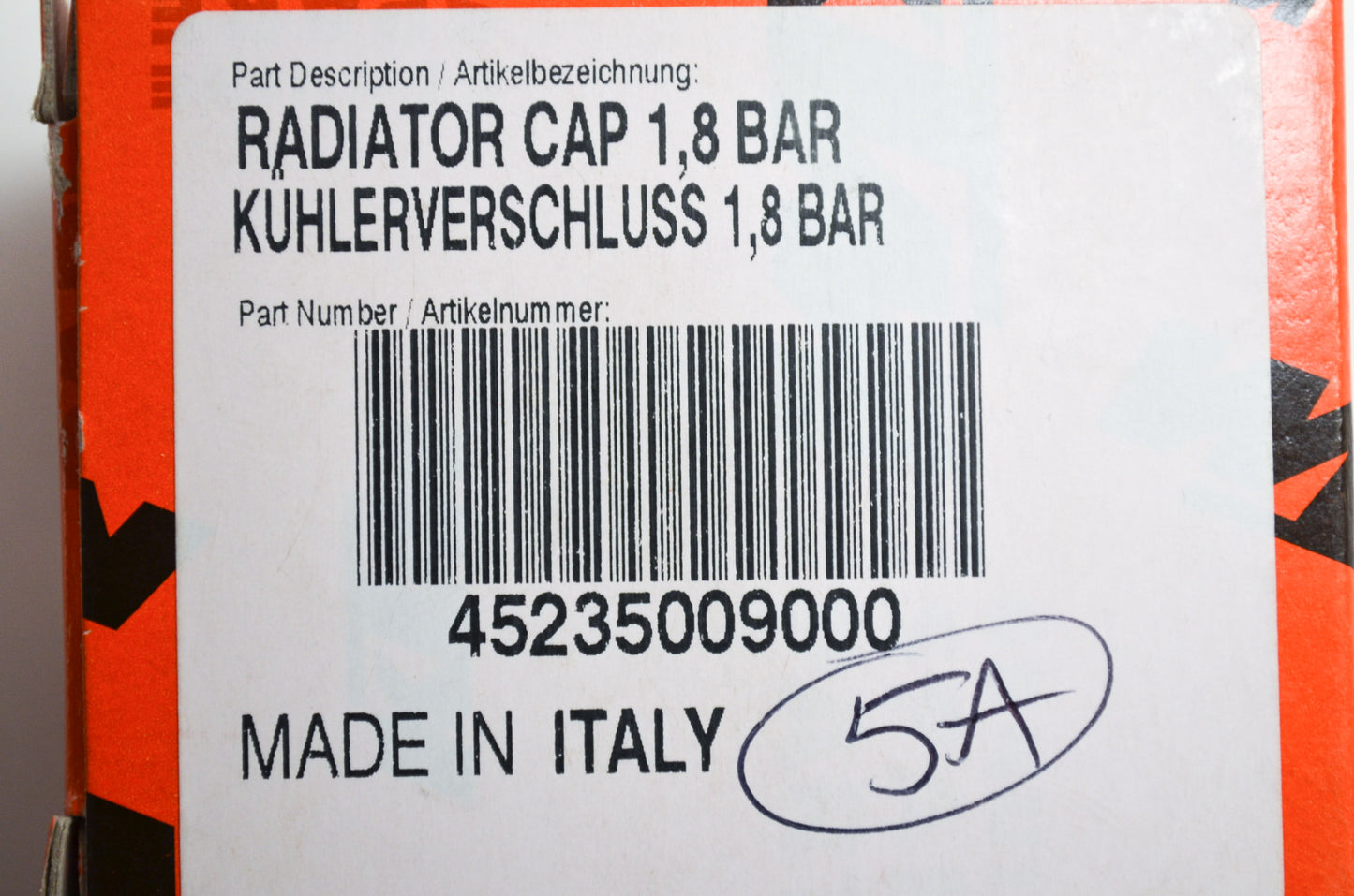 Radiator Cap Adventure SX NOS