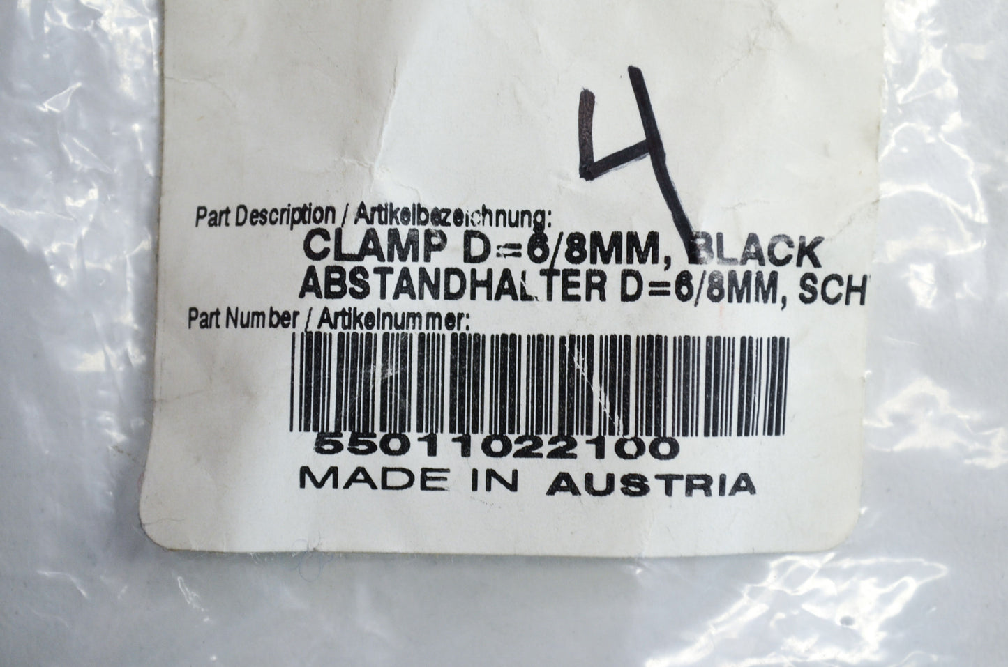Black Clamps Adventure Supermoto EGS EXC SX Qty 8 NOS