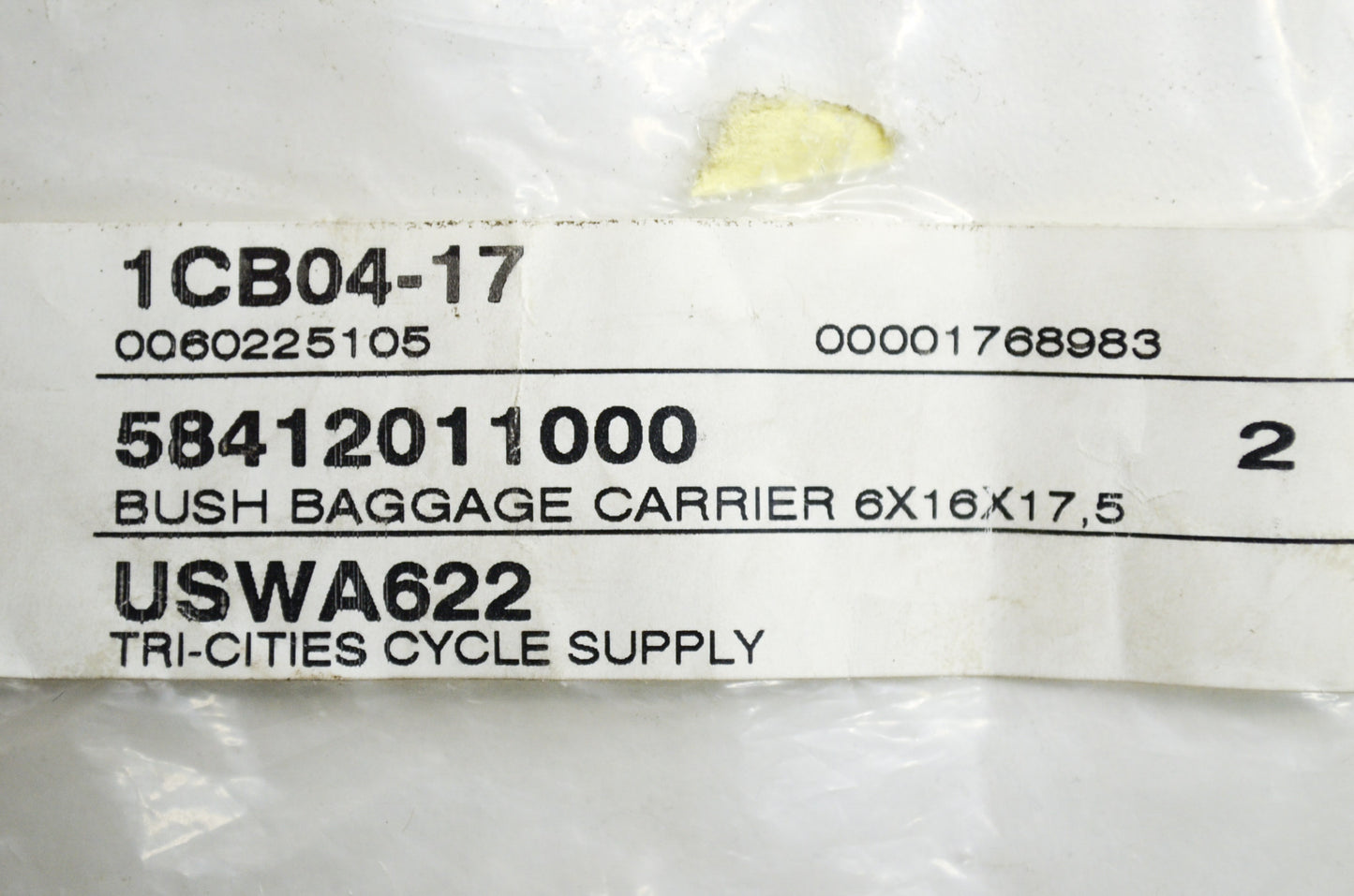 OEM KTM 58412011000 Baggage Carrier Bushing 6x16x17.5 Qty 2 NOS