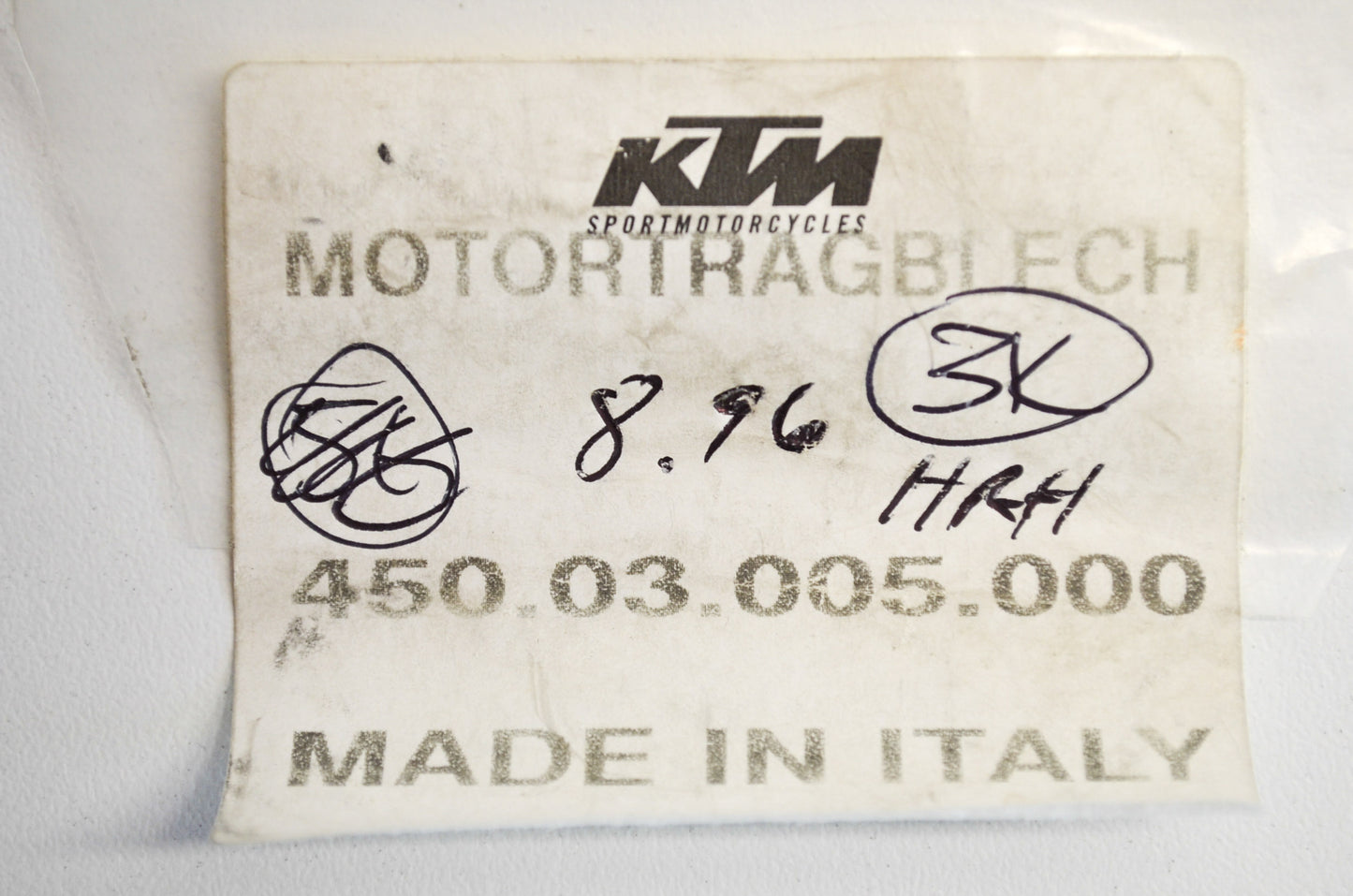 OEM KTM 45003005000 Engine Bracket NOS