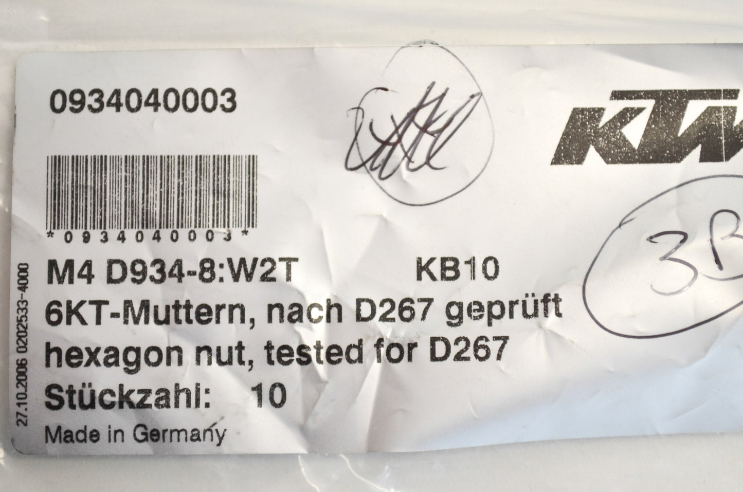 Hex Nuts Qty 7 NOS
