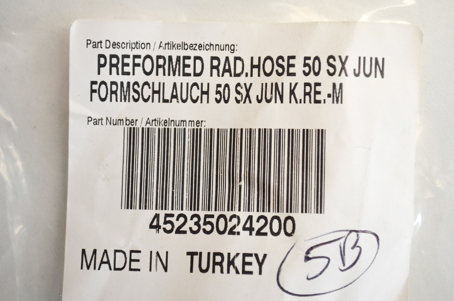 OEM KTM 45235024200 Radiator Hose 10-11 50 SX Mini NOS
