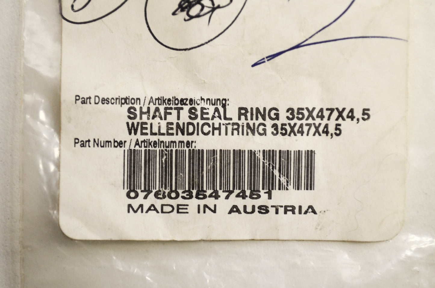 OEM KTM 7603547451 Shaft Seal Ring 35x47x4,5 NOS
